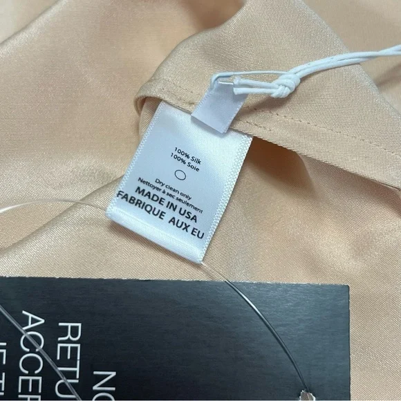 ๐ ARE YOU AM I Issi 100% Silk Mini Dress in Fawn - Picture 9 of 16